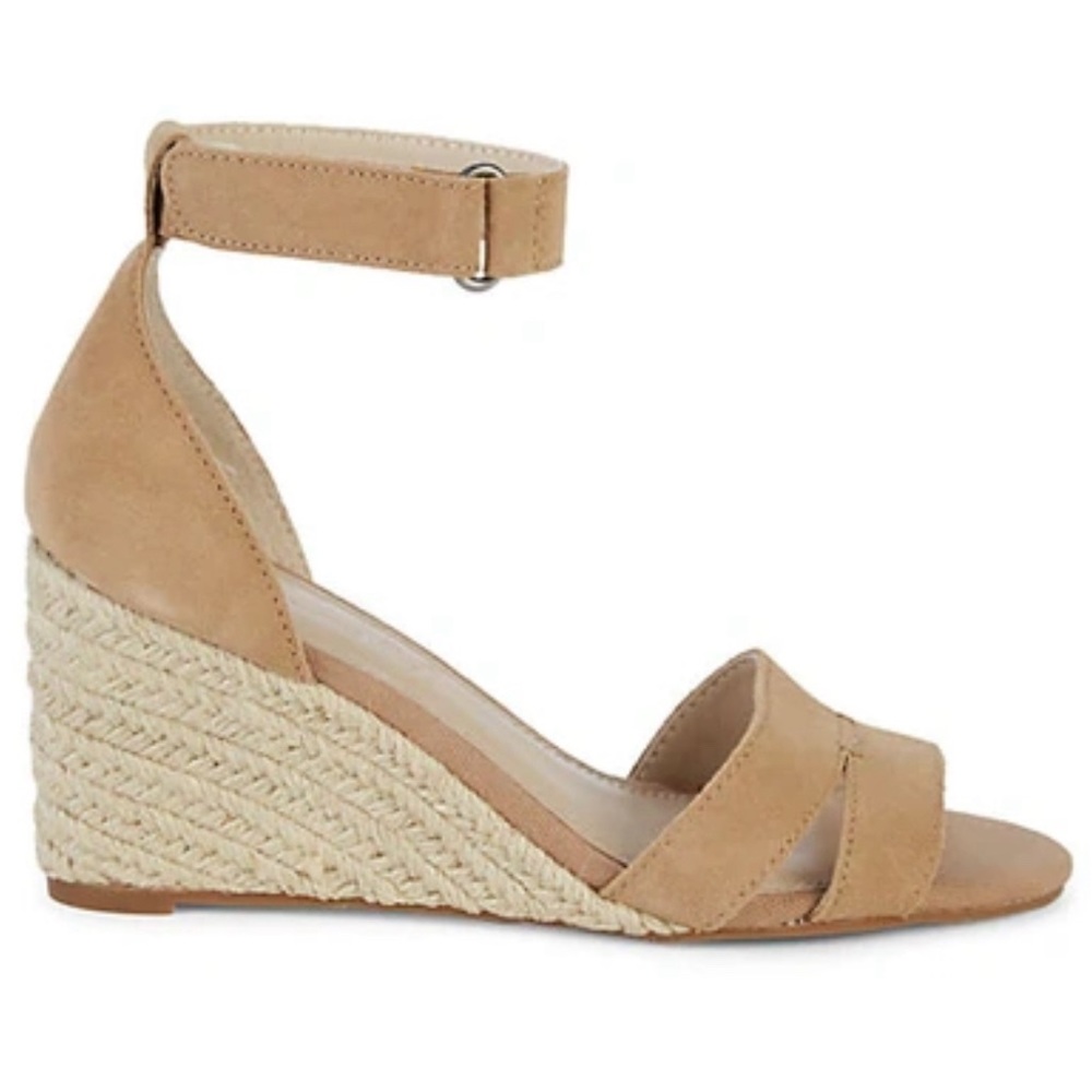 Splendid women’s Miner wedges suede leather sandals ankle strap Espadrille SZ 10